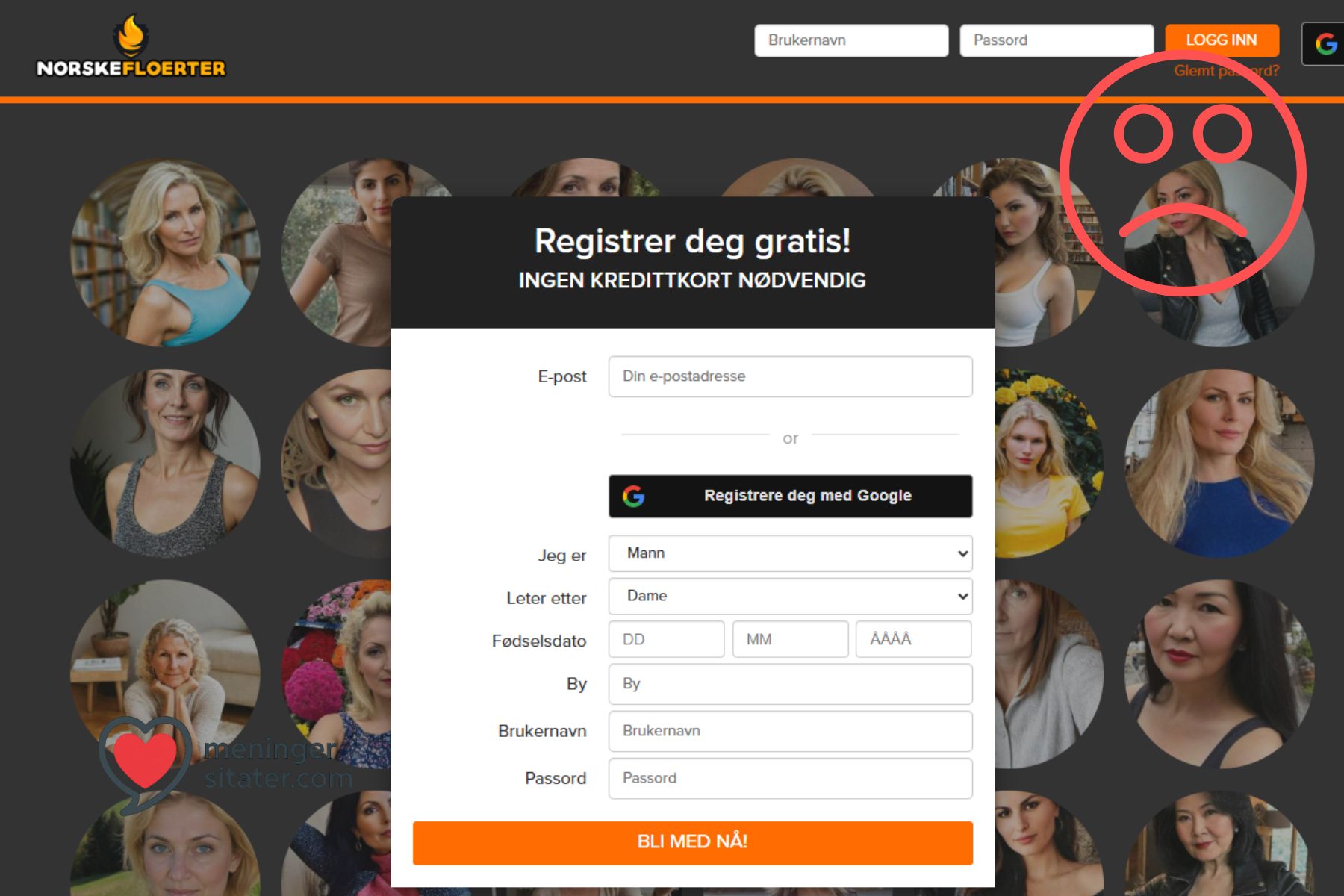 NorskeFloerter.com svindel