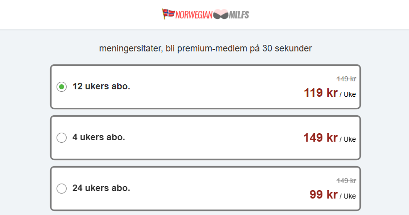 Norwegian-Milfs pris