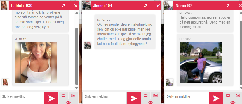 Så snart vi registrerer oss på nettstedet, får vi disse meldingene