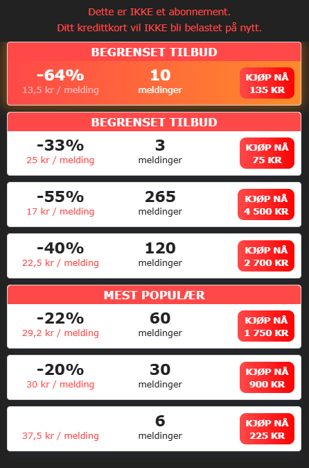 Matchklubb pris