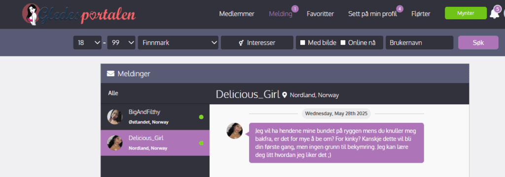 disse pikante meldingene er normen, og det uten å legge til et profilbilde!