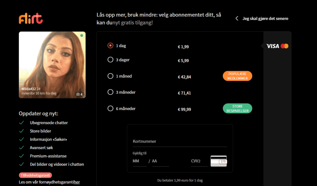 flirtcom pris