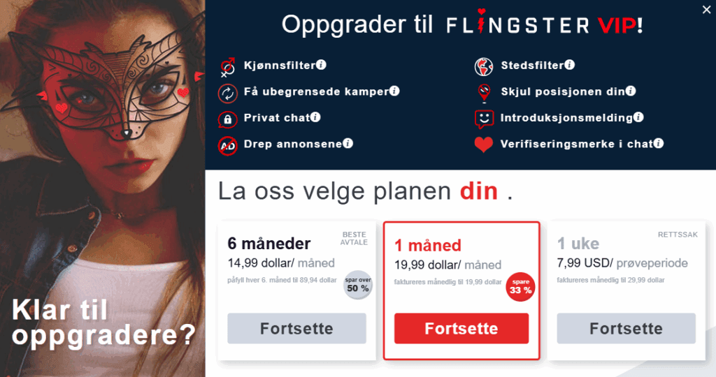 Flingster pris