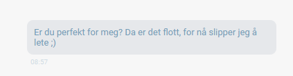 melding vi mottok få sekunder etter at vi hadde registrert oss