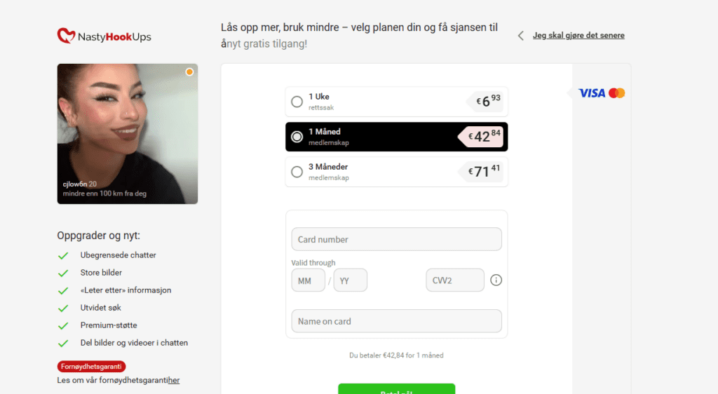 Hvor mye koster nastyhookups.com
