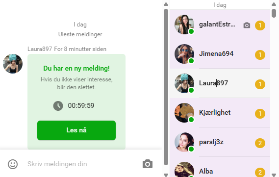Alle disse meldingene og profilbildene – magisk!